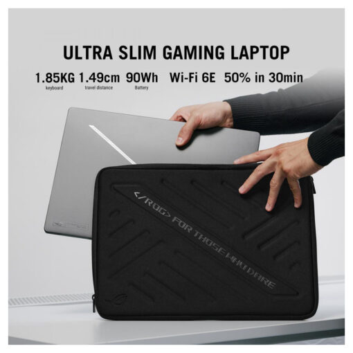 ASUS ROG Zephyrus G14 Laptop – AMD Ryzen 9 8945HS, RTX 4060, 14″ 120Hz 3K OLED HDR, ROG Zephyrus Sleeve, ROG Impact Gaming Mouse