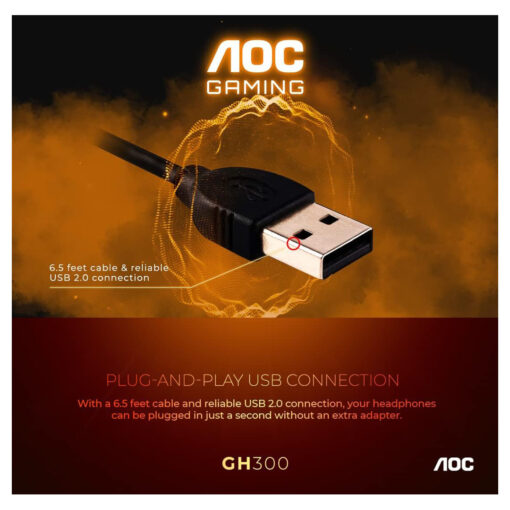 AOC GH300 USB Gaming Headset - Image 6