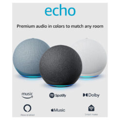 Amazon Echo (4th Gen) – Premium Sound, Smart Home Hub, and Alexa