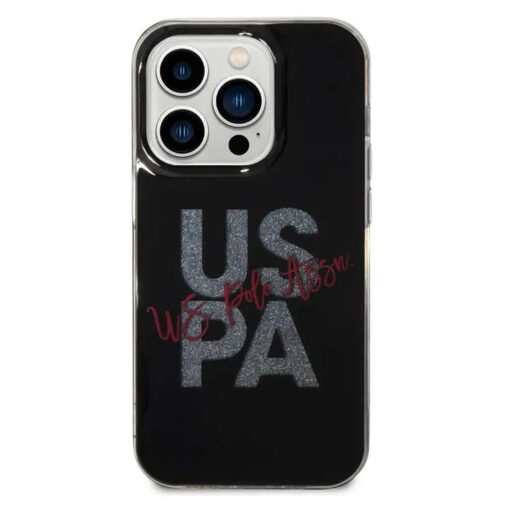 U.S. Polo Assn. IML Glitter Script Hard Case for iPhone 15