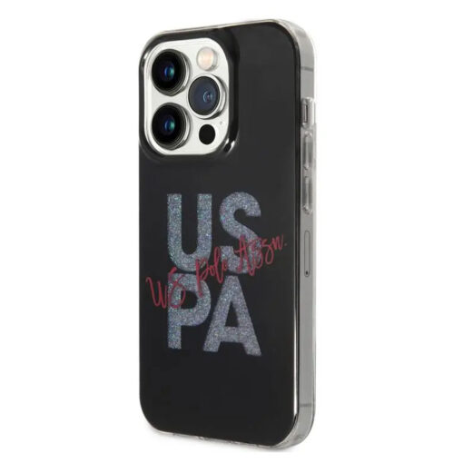 U.S. Polo Assn. IML Glitter Script Hard Case for iPhone 15