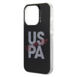 U.S. Polo Assn. IML Glitter Script Hard Case for iPhone 15 Pro