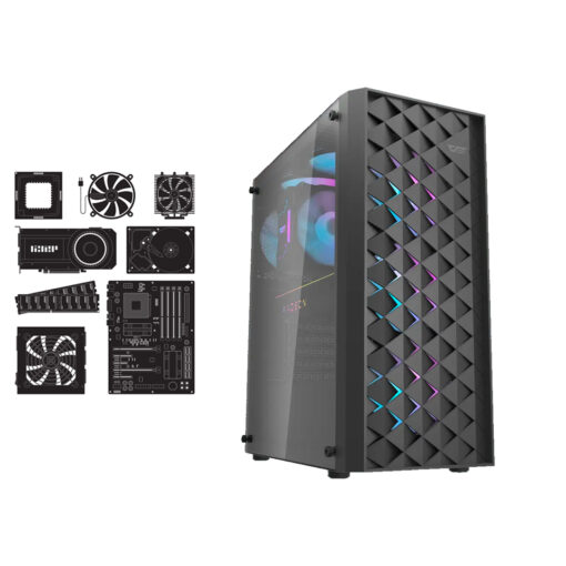 Intel CORE i5 12400 | GTX 1650 Super 4GB |16GB RAM DDR4 – Custom Gaming PC – Black