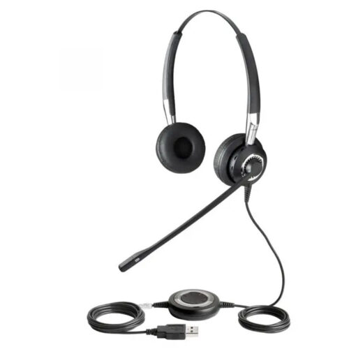 Jabra Biz 2400 II Duo USB Headset – Noise-Cancelling Microphone, Bluetooth, MS Teams Certified