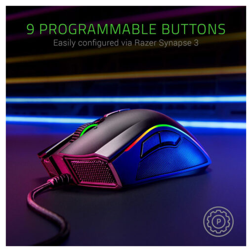 Razer Mamba Elite Wired Gaming Mouse: 16,000 DPI Optical Sensor