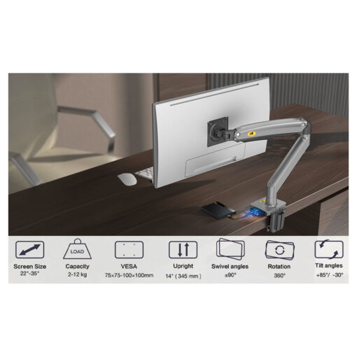 NB North Bayou Monitor Arm Desk Mount G70 for 22''-35'' Monitors - Image 7