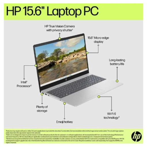 HP 15-fd0144ne Laptop | 13th Gen Intel Core i7-1355U, 16GB DDR4, 15.6" FHD IPS Micro Edge - Natural Silver - Image 8