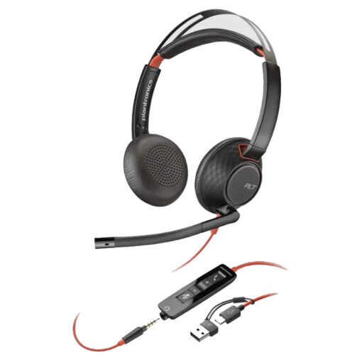 Poly Blackwire C5220T USB Corded Headset for Call Centers by HP