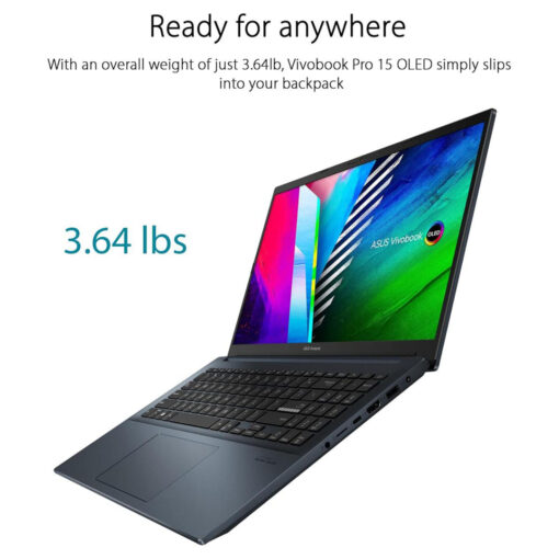 ASUS Vivobook Pro 15 Laptop - Intel Core i7-11370H Processor, NVIDIA GeForce GTX 1650 Max-Q 4GB GDDR6, 15.6" FHD 400nits, Windows 11 Home & Backpack, Quiet Blue - Image 7