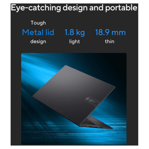 ASUS Vivobook 16X Creator Series Laptop - Intel Core i9-13900H, 14-Core Processor, NVIDIA GeForce RTX 4050 6GB GDDR6, 16.0" FHD+ 144Hz, Indie Black - Image 7