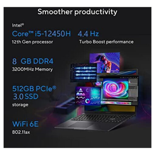 ASUS Vivobook 16X Laptop (Customized) - Intel Core i5-12500H Processor, NVIDIA GeForce RTX 2050 4GB GDDR6, 16GB DDR4, 16.0" WUXGA 144Hz, Windows 11 Home, Indie Black - Image 5