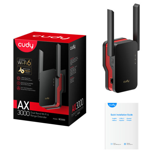 ⁦Cudy RE3000 AX3000 Mesh Wi-Fi 6 Range Extender⁩ - الصورة ⁦5⁩