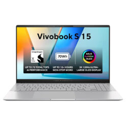 ASUS Vivobook S 15 OLED Laptop – Snapdragon X Elite X1E 78 100 Processor, Qualcomm AI Engine, 32GB DDR5X, 15.6″ 3K OLED 120Hz Display, Long Battery Life