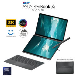 ASUS Zenbook Duo OLED Laptop – Intel Core Ultra 7, 16GB DDR5X, 1TB SSD, 14.0″ Double Screen 3K OLED, Backpack Sleeve & ASUS Pen, Windows 11 Home