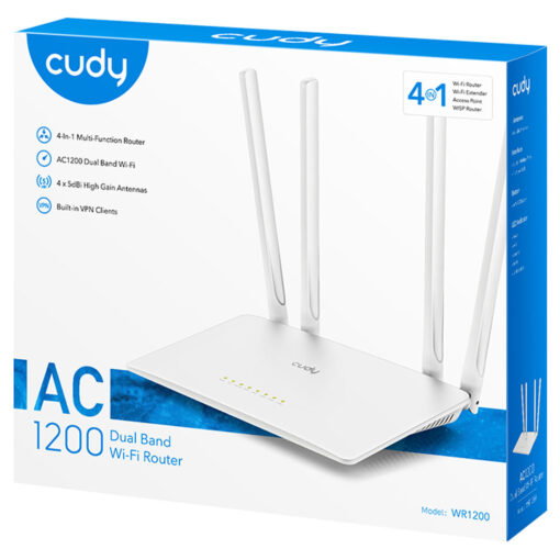 ⁦Cudy WR1200 AC1200 Wi-Fi Router⁩ - الصورة ⁦5⁩