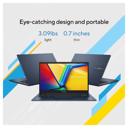 ASUS Vivobook 14 Laptop - Intel Core i5-1335U 10-Cores Processor, 8GB DDR4 Upgradable, 14" FHD IPS 250nits Display, Quiet Blue - Image 2