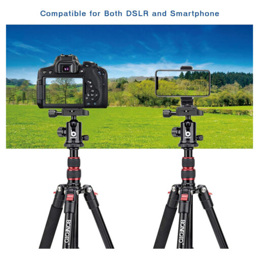 Lightweight Aluminum Tripod with Portable Design – Adjustable and Stable Camera Stand - Image 4