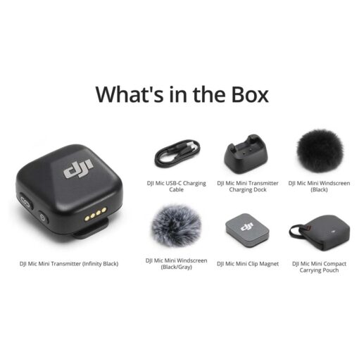 DJI Mic Mini Transmitter (Infinity Black) – Ultralight Wireless Microphone - Image 3