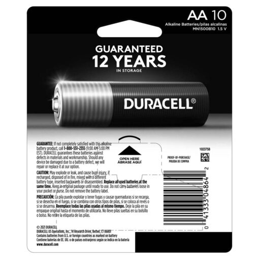 Duracell Coppertop AA Alkaline Batteries - 10 Pack - Image 2