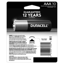 Duracell Coppertop AAA Alkaline Batteries – 10 Pack