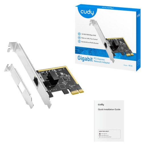 Cudy PE10 Gigabit PCIe Network Card – Gigabit Desktop LAN Adapter - Image 3