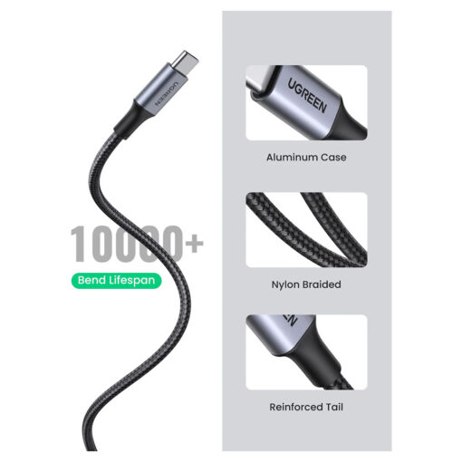 UGREEN USB A to USB C Cable Nickel Plating Aluminum Braid 2M - Image 5