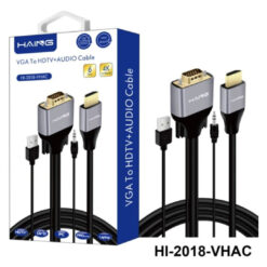 HAING VGA to HDMI + Audio Cable 1.8M (HI-2018-VHAC) Price in Jordan HAING VGA to HDMI + Audio Cable 1.8M (HI-2018-VHAC) - Buy Online in Jordan | OfficeJo