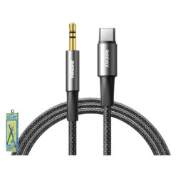 Remax Braided Type-C to 3.5mm Audio Adapter 1.2M Black (C26) Price in Jordan Remax Braided Type-C to 3.5mm Audio Adapter 1.2M Black (C26) - Buy Online in Jordan | OfficeJo