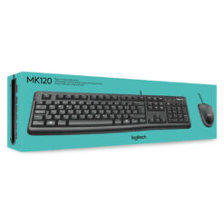 Logitech MK120 Keyboard & Mouse Combo – Spill-Resistant, Full-Size, USB Wired - Buy Online in Jordan | OfficeJo