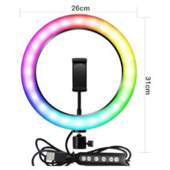 33CM LED Selfie Light Ring – Dimmable, 360° Rotating, USB Powered - Buy Online in Jordan | OfficeJo