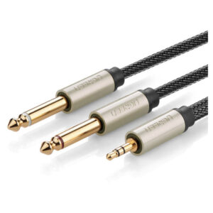 UGREEN 3.5mm TRS to Dual 6.35mm TS Audio Cable 3M Gray (AV126) - Buy Online in Jordan | OfficeJo