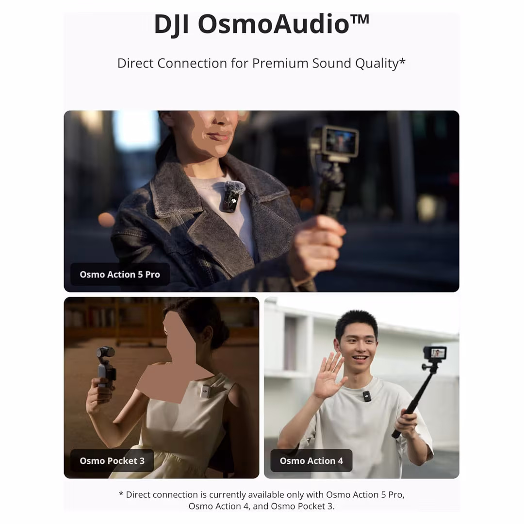 DJI Mic 2 Dual-Channel Wireless Microphone System (2TX + 1RX) Price in Jordan DJI Mic 2 Dual-Channel Wireless Microphone System (2TX + 1RX) - Buy Online in Jordan | OfficeJo