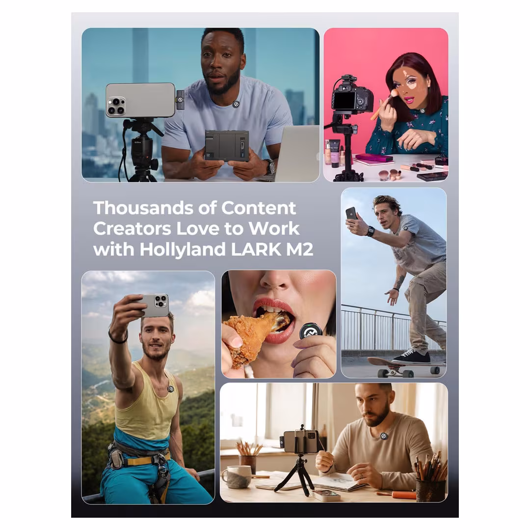 Hollyland LARK M2 Wireless Microphone System - Ultra-Lightweight with Hi-Fi Sound Price in Jordan Hollyland LARK M2 Wireless Microphone System - Ultra-Lightweight with Hi-Fi Sound - Buy Online in Jordan | OfficeJo