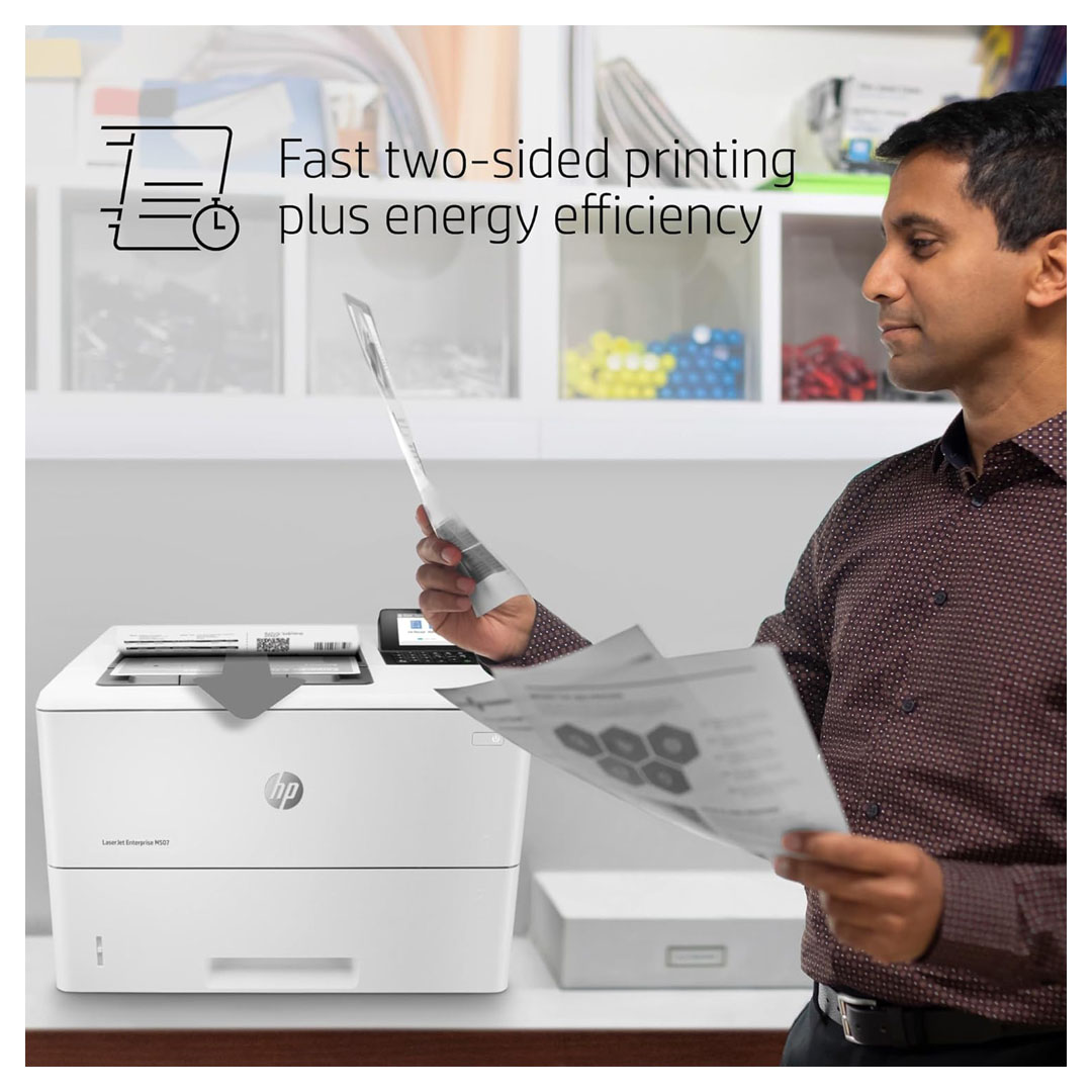 HP LaserJet Enterprise M507dn – 45ppm, Network Ready, Security Features Price in Jordan HP LaserJet Enterprise M507dn – 45ppm, Network Ready, Security Features - Buy Online in Jordan | OfficeJo