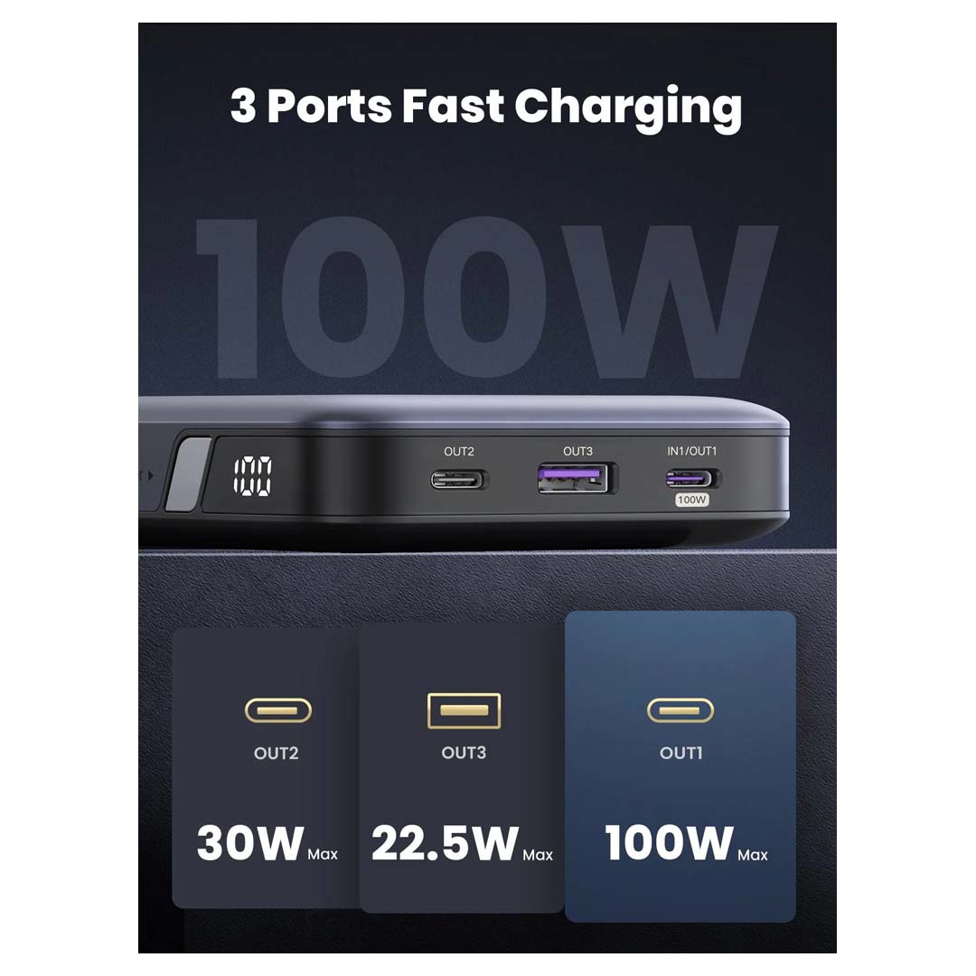 UGREEN Nexode Power Bank 20000mAh 100W - Fast Charging Portable Charger Price in Jordan UGREEN Nexode Power Bank 20000mAh 100W - Fast Charging Portable Charger - Buy Online in Jordan | OfficeJo