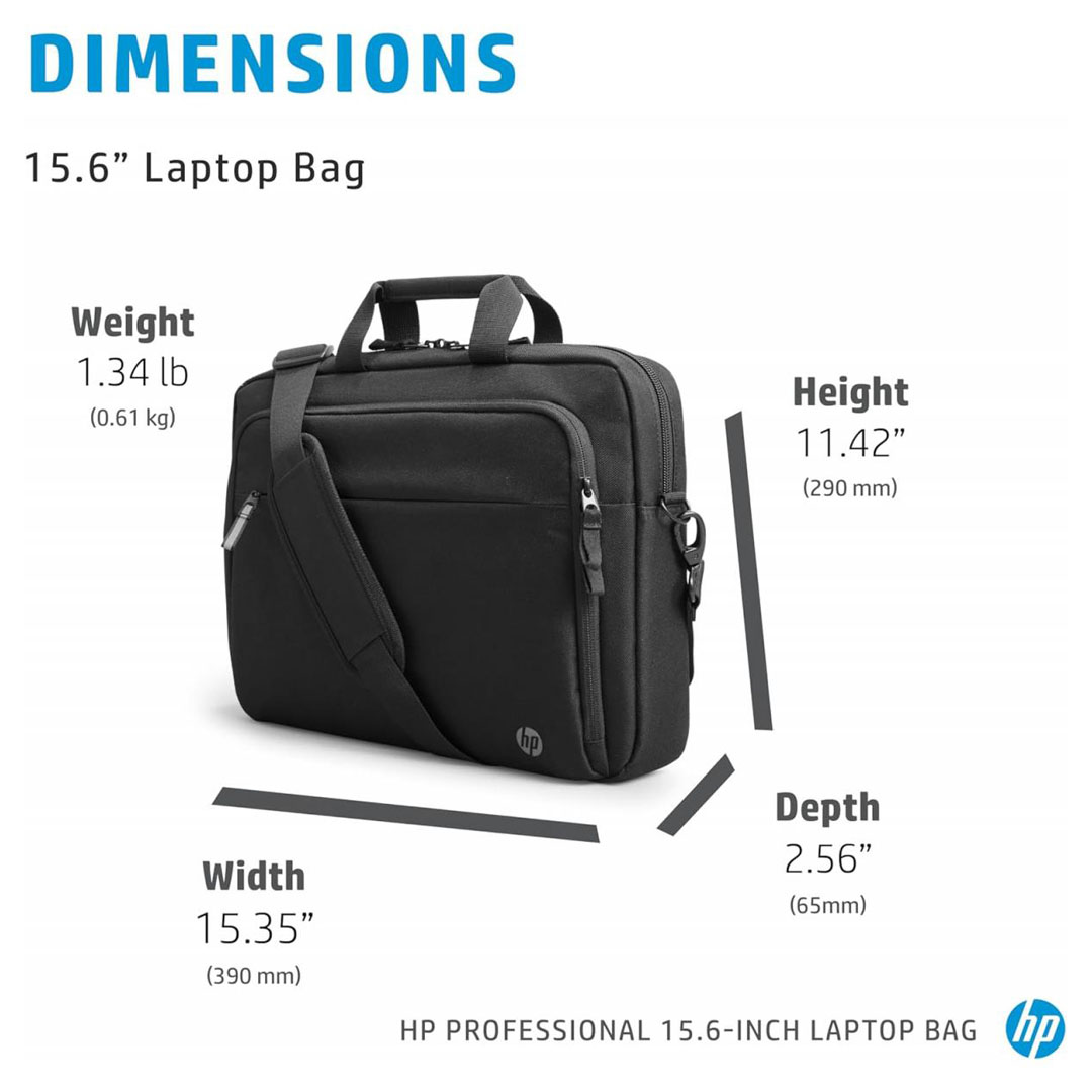 HP Professional 15.6-inch Laptop Bag – Waterproof, RFID Protection, Ocean-Bound Plastic Price in Jordan HP Professional 15.6-inch Laptop Bag – Waterproof, RFID Protection, Ocean-Bound Plastic - Buy Online in Jordan | OfficeJo