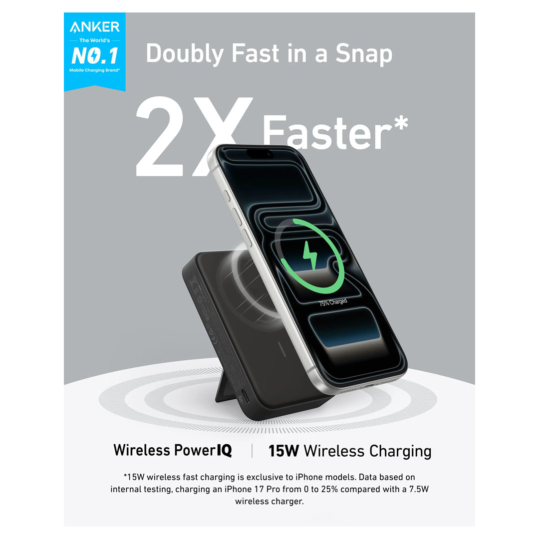 Anker MagGo Power Bank 10000mAh Qi2 Wireless Price in Jordan Anker MagGo Power Bank 10000mAh Qi2 Wireless - Buy Online in Jordan | OfficeJo
