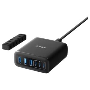 Anker 112W 6-Port Desktop Charger - USB-C & USB-A Price in Jordan Anker 112W 6-Port Desktop Charger - USB-C & USB-A - Buy Online in Jordan | OfficeJo