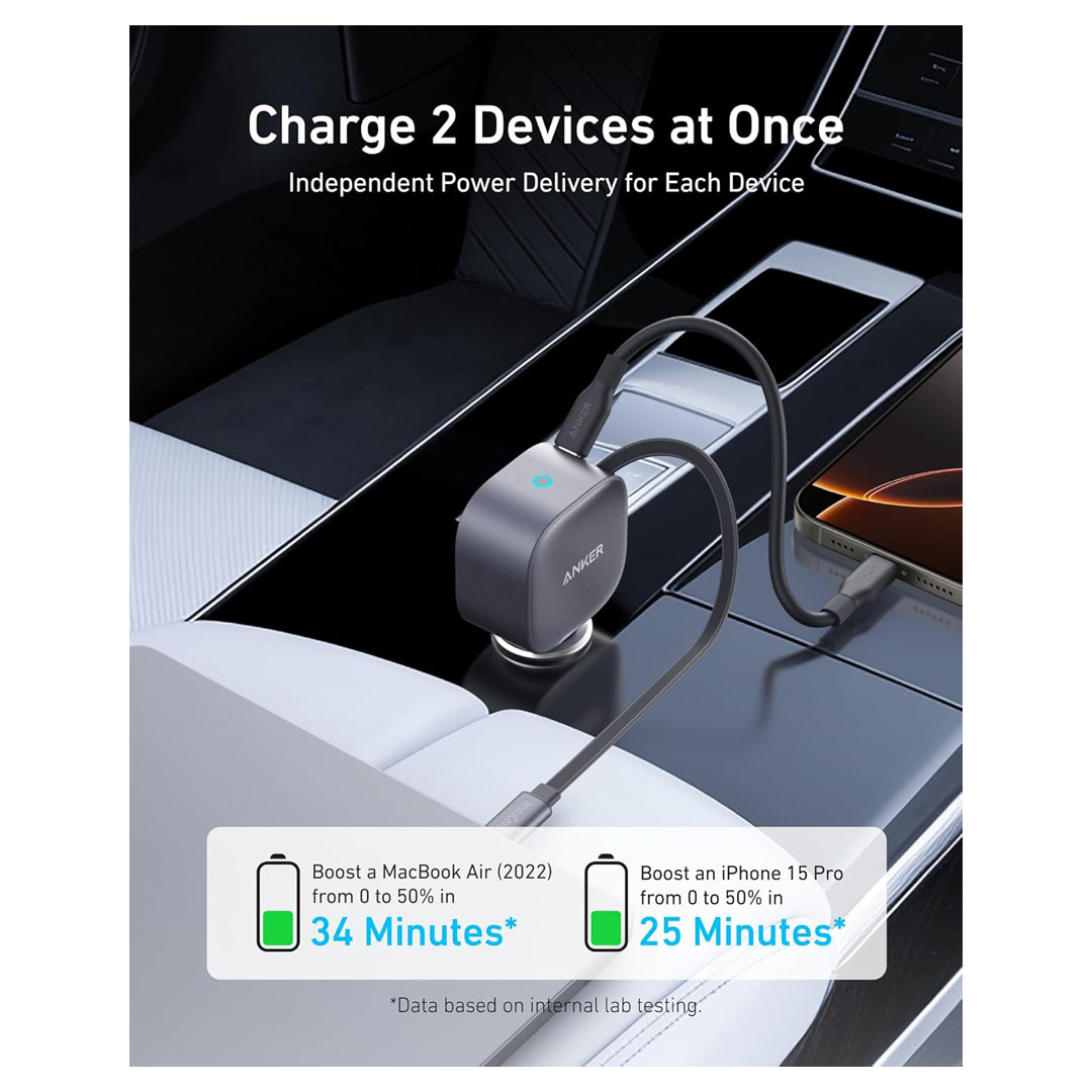 Anker 75W USB-C Car Charger with Retractable Cable Price in Jordan Anker 75W USB-C Car Charger with Retractable Cable - Buy Online in Jordan | OfficeJo