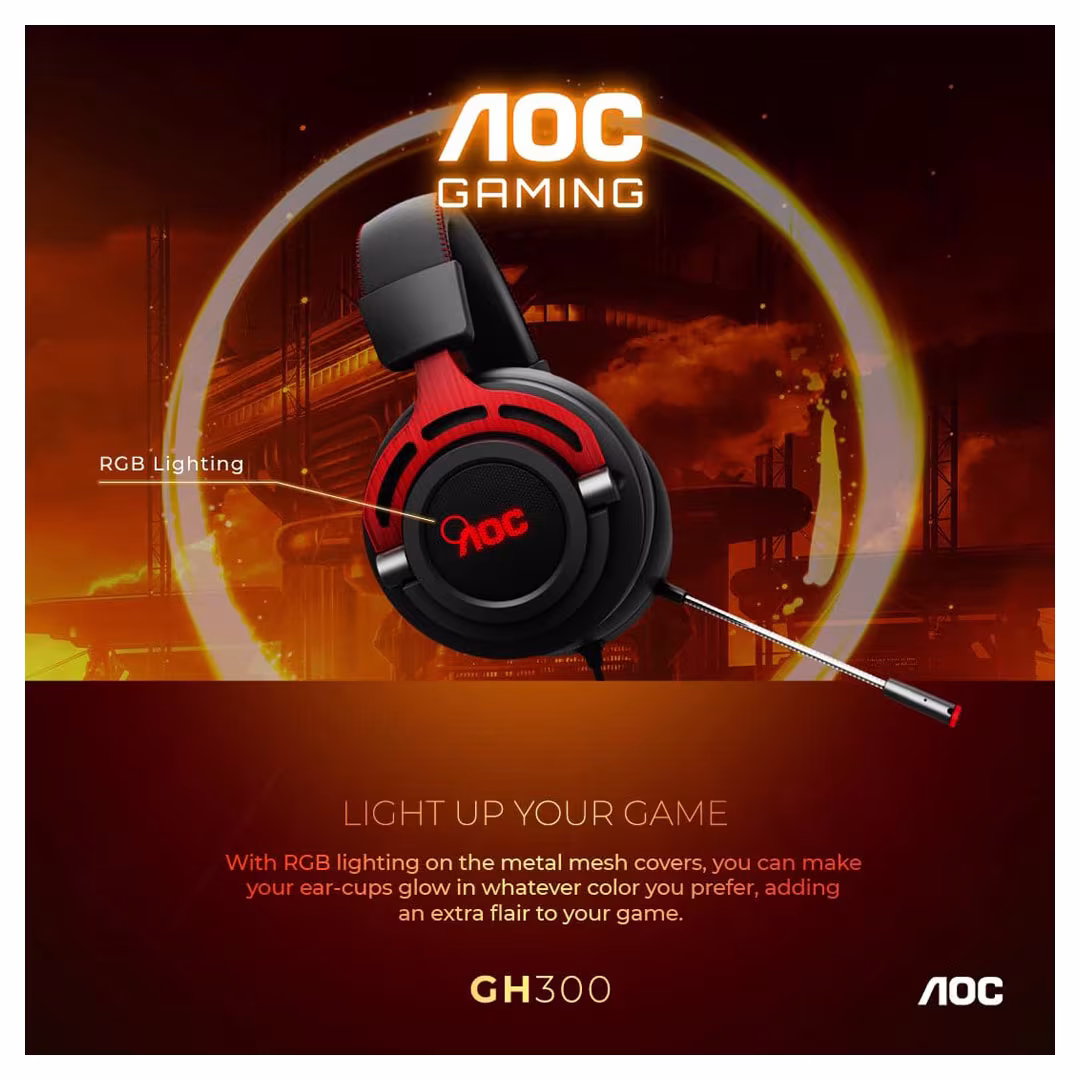 AOC GH300 USB Gaming Headset Price in Jordan AOC GH300 USB Gaming Headset - Buy Online in Jordan | OfficeJo