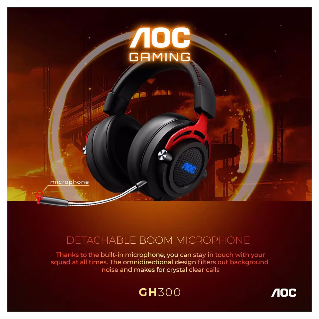 AOC GH300 USB Gaming Headset Price in Jordan AOC GH300 USB Gaming Headset - Buy Online in Jordan | OfficeJo