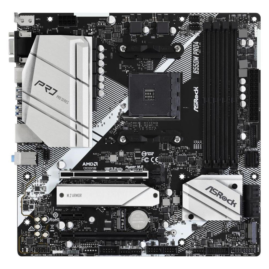 ASRock B550M Pro4: mATX Motherboard, AMD RYZEN Processors, AM4/DDR4/PCIe 4.0/2xM.2 Price in Jordan ASRock B550M Pro4: mATX Motherboard, AMD RYZEN Processors, AM4/DDR4/PCIe 4.0/2xM.2 - Buy Online in Jordan | OfficeJo