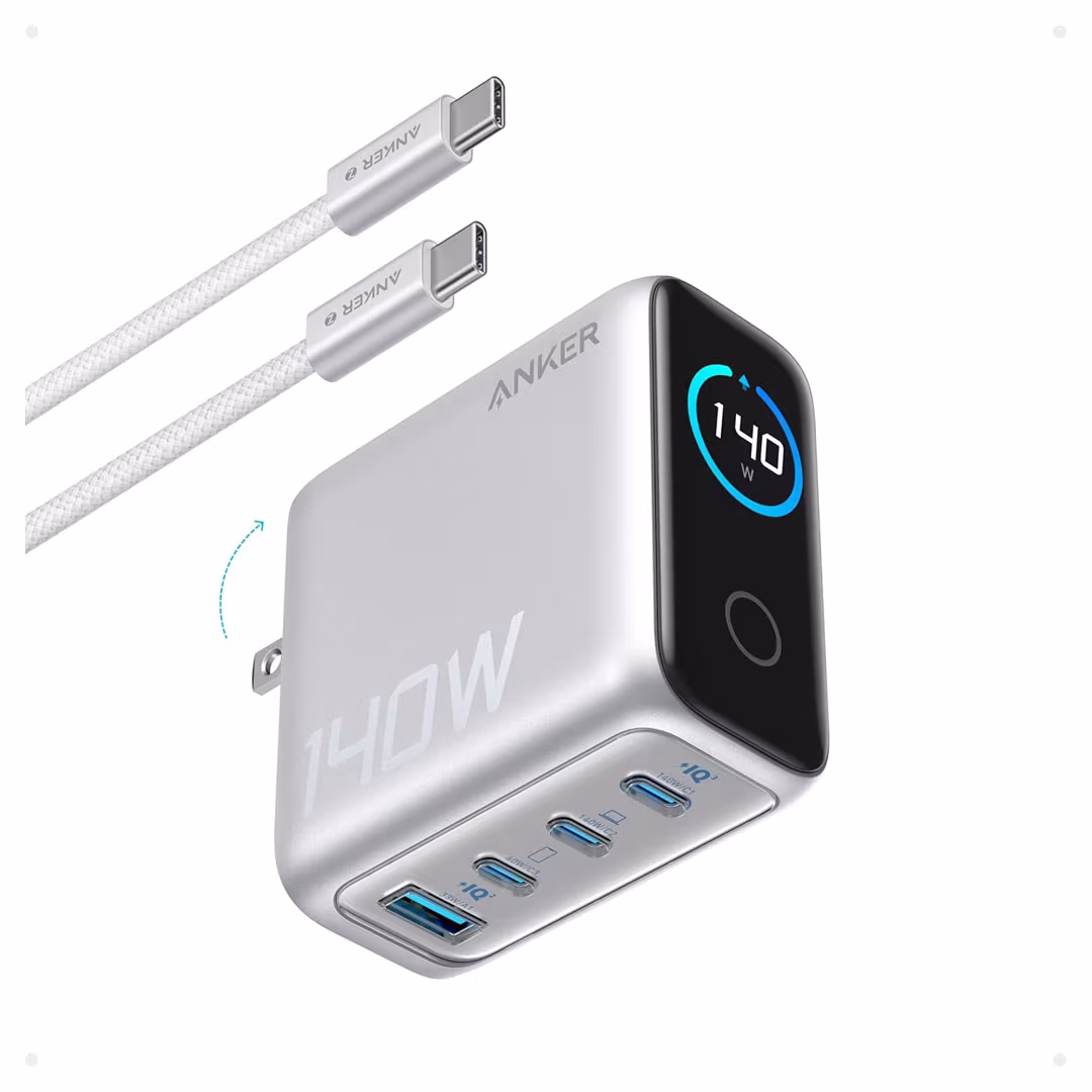 Anker 140W USB-C GaN Laptop Charger (4-Port) Price in Jordan Anker 140W USB-C GaN Laptop Charger (4-Port) - Buy Online in Jordan | OfficeJo