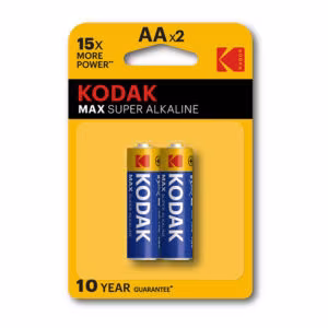 KODAK AA Max Super Alkaline 1.5v Batteries 10-Year Shelf Life (2 Pack) - Buy Online in Jordan | OfficeJo