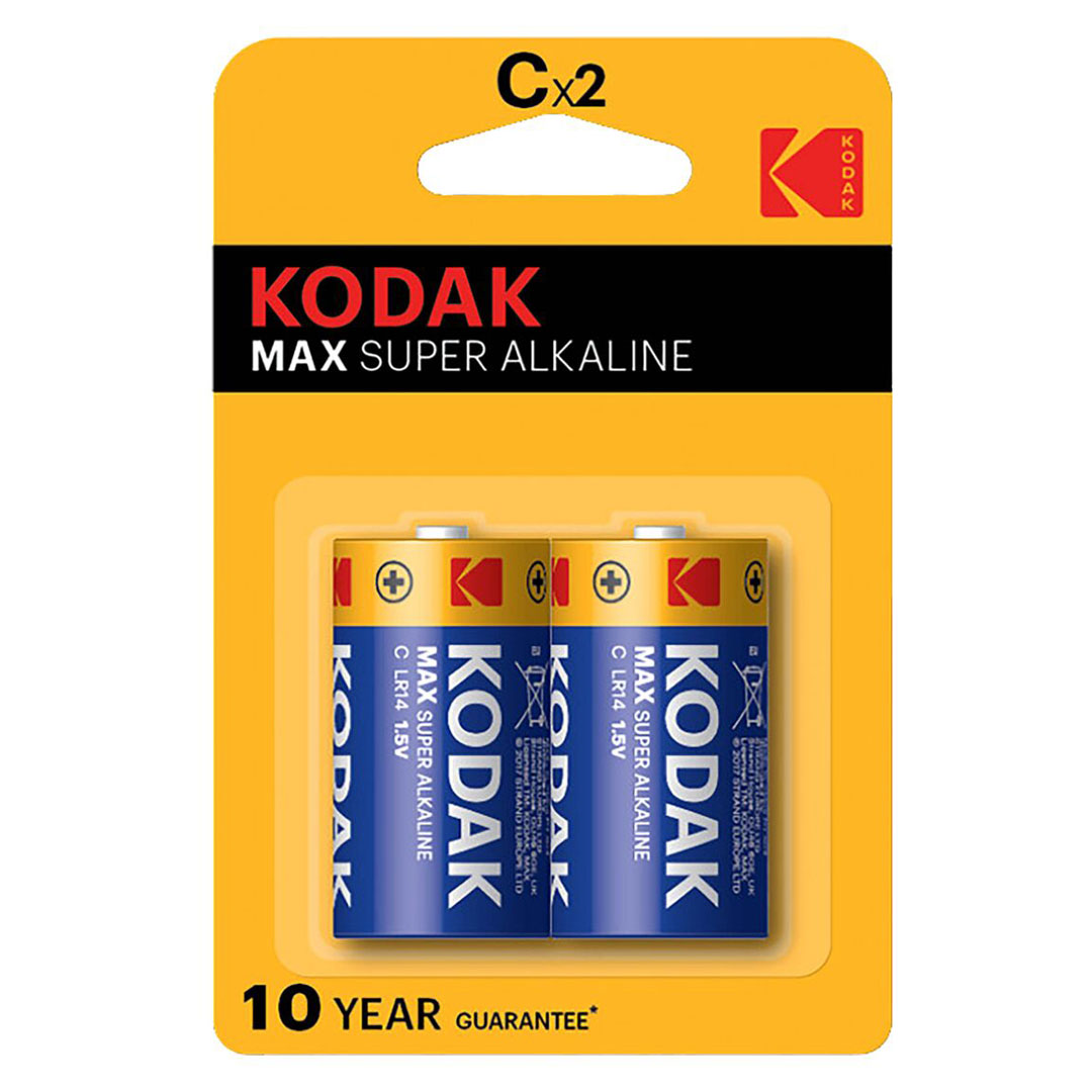 KODAK Max Alkaline LR14/C Batteries 10-Year Shelf Life (2 Pack) Price in Jordan KODAK Max Alkaline LR14/C Batteries 10-Year Shelf Life (2 Pack) - Buy Online in Jordan | OfficeJo