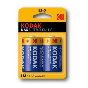 KODAK D Max Super Alkaline 1.5v Batteries 10-Year Shelf Life (2 Pack) - Buy Online in Jordan | OfficeJo