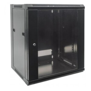 HAING 9U Wall Mount Cabinet – 600x600x550mm, Glass Door, 1 Cooling Fan, 4-Port PDU - Buy Online in Jordan | OfficeJo