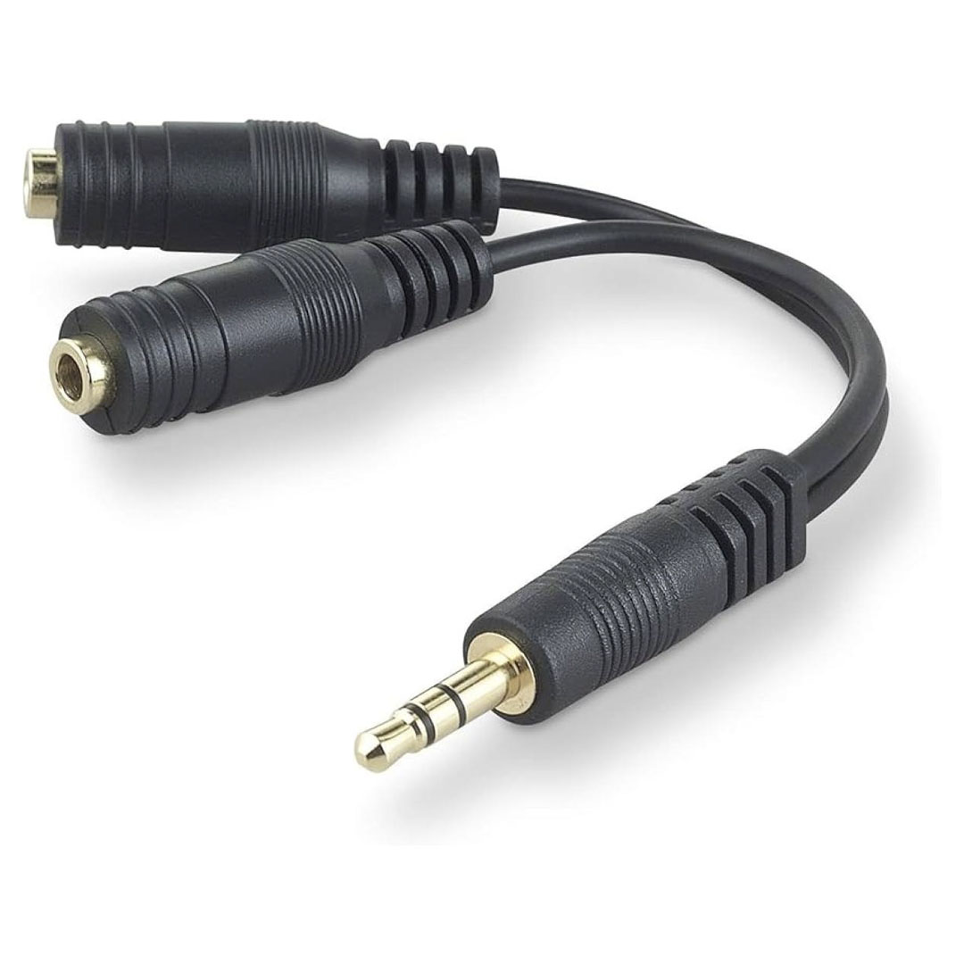 AUX 2 Female to 1 Male Audio Cable 20CM (CB-AUX-2F-1M) Price in Jordan AUX 2 Female to 1 Male Audio Cable 20CM (CB-AUX-2F-1M) - Buy Online in Jordan | OfficeJo