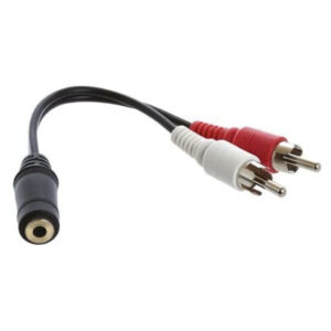 AUX 1 Female to 2 RCA Male Audio Cable - Buy Online in Jordan | OfficeJo