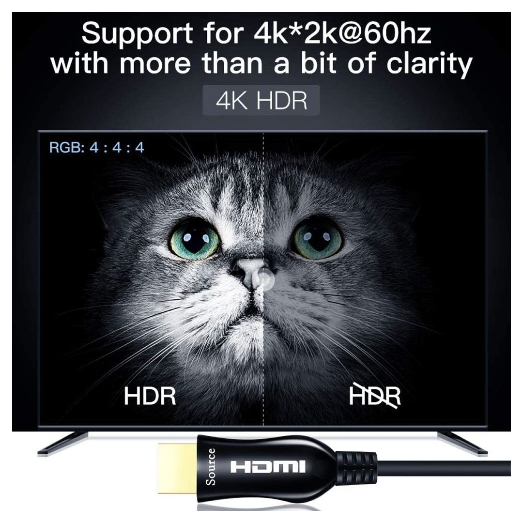 HDMI Optical Cable 4K 60Hz 18Gbps 60M Price in Jordan HDMI Optical Cable 4K 60Hz 18Gbps 60M - Buy Online in Jordan | OfficeJo